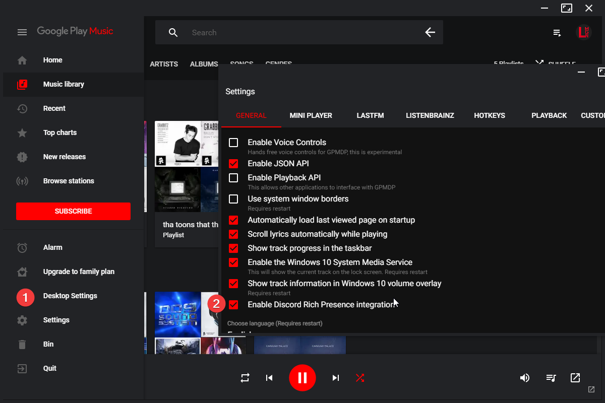 google play music desktop player discord rich presence